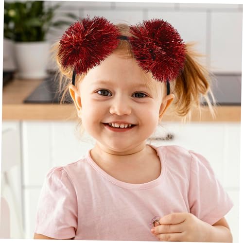 KOMBIUDA Glitzer Pom Pom Haarreif Weiches Leichtes Party und Festtags Accessoire für Bühnenauftritte Geburtstags und Karnevalskostüme Vielseitig und Komfortabel für Langes Tragen von KOMBIUDA