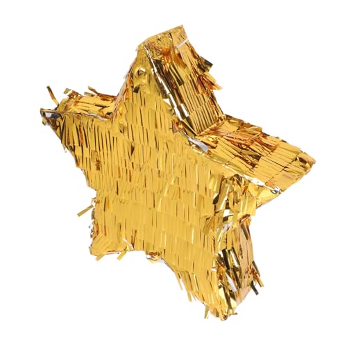 KOMBIUDA Goldene Stern Pinata aus Aluminiumfolie Kindergeburtstag Partyspiel Dekoration zum Befüllen mit Süßigkeiten Vielseitiges und Fotorequisite für Shower und Partyspaß von KOMBIUDA