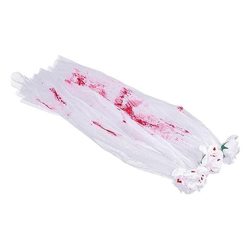 KOMBIUDA Halloween Langer Blutroter Schleier mit Kamm Gotisches Haaraccessoire für Damen und Mädchen Langlebiger Party Schleier für Halloween Kostüm und Festliche Verkleidung KOMBIUDA Halloween Langer Blutroter Schleier mit Kamm Gotisches Haaraccessoire für Damen und Mädchen Langlebiger Party Schleier für Halloween Kostüm und Festliche Verkleidung von KOMBIUDA