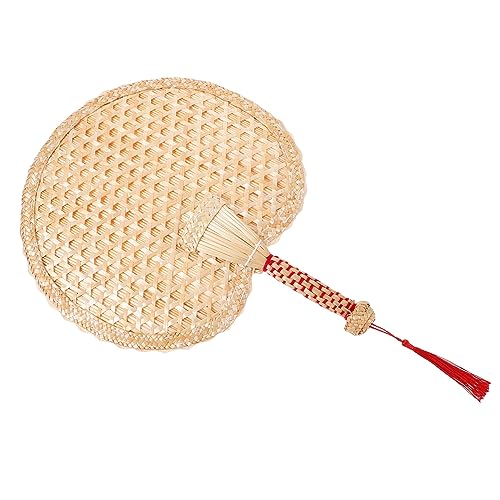 KOMBIUDA Handgewebter Fächer aus Vintage Runde Handventilator für Sommer für Hochzeiten und Outdoor Aktivitäten Tragbar und Praktisch für Heiße KOMBIUDA Handgewebter Fächer aus Vintage Runde Handventilator für Sommer für Hochzeiten und Outdoor Aktivitäten Tragbar und Praktisch für Heiße von KOMBIUDA