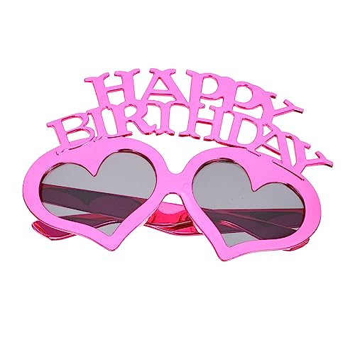 KOMBIUDA Herzförmige Happy Birthday Brille für Partys Dekorative Sonnenbrille für Erwachsene Fotorequisiten für Unvergessliche Erinnerungen Komfortabel Langlebig von KOMBIUDA