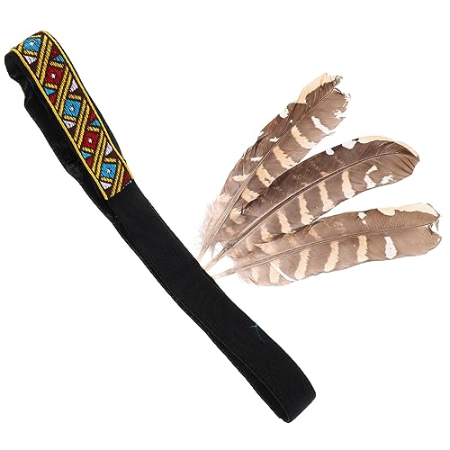 KOMBIUDA Federstirnband Federkopfschmuck Für Party Kostümaccessoire Aus Federn Und Stoff Geeignet Für Halloween Cosplay Und Festivals von KOMBIUDA