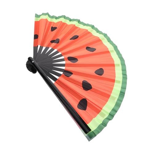 KOMBIUDA Leuchtender Faltfächer Wassermelone Japanischer Handfächer für Tanz Hochzeit und Partys Tragbares Design Fluoreszierend für Besondere Anlässe KOMBIUDA Leuchtender Faltfächer Wassermelone Japanischer Handfächer für Tanz Hochzeit und Partys Tragbares Design Fluoreszierend für Besondere Anlässe von KOMBIUDA