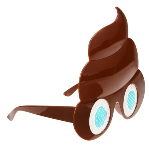 KOMBIUDA Lustige Party Sonnenbrille Poop form aus Hautfreundlichem PC Material Kreative Foto Requisite für Frauen Vielseitig Einsetzbar für Strand Festival Freizeit und Kostümpartys von KOMBIUDA
