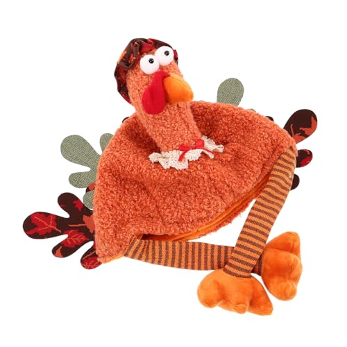 KOMBIUDA Lustiger Plüsch-truthahn-hut mit Weichem Material für Thanksgiving Karnevals-partys Vielseitiger Verkleidungs Rollenspiel-kopfschmuck für Altersgruppen von KOMBIUDA