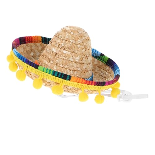 KOMBIUDA Mini Mexikanischer Sombrero Hut mit Kinnband Lustiger Fiesta Partyhut für Damen und Haustiere Verstellbarer Mexikanischer Partyhut für Geburtstage Hochzeiten und Karneval KOMBIUDA Mini Mexikanischer Sombrero Hut mit Kinnband Lustiger Fiesta Partyhut für Damen und Haustiere Verstellbarer Mexikanischer Partyhut für Geburtstage Hochzeiten und Karneval von KOMBIUDA