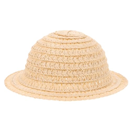 KOMBIUDA Miniatur Strohhut Gelb Mini Handgefertigter Puppenhut Dekorativer Mini Top Hat für DIY Bastelprojekte Fotorequisit und Puppenhaus Zubehör Kreative Miniatur Deko von KOMBIUDA