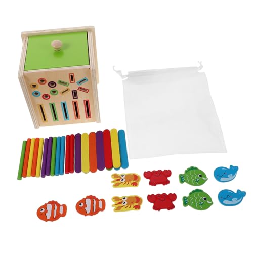 KOMBIUDA Montessori Holzspielzeug Farb Formen-sortierbox für Ab Jahren Bunte Sortier Zuordnungsspiel für Frühe Farberkennung und Motorische Entwicklung von KOMBIUDA
