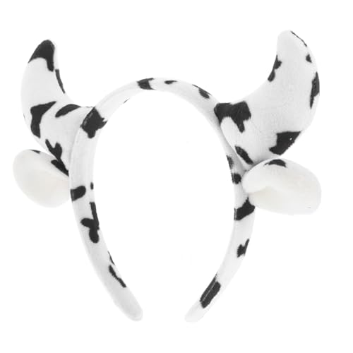 KOMBIUDA Niedliches Kuhhörner Stirnband für Damen und Mädchen Weiches Bequemes Haarband Einfach zu Tragen Rutschfest für Halloween Farmkostüm Party und Cosplay Zubehör von KOMBIUDA
