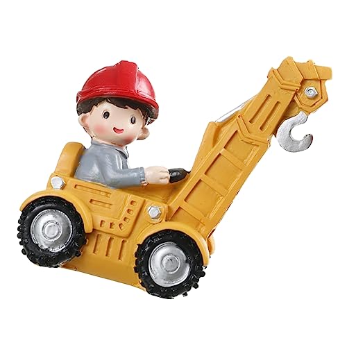 KOMBIUDA Ornamente für kinderspielzeug car Decor Geburtstagsfeierzubehör für den BAU für Baufahrzeuge Jungs Baukuchenverzierung Spielzeugfahrzeug-Kuchendekor Harz von KOMBIUDA