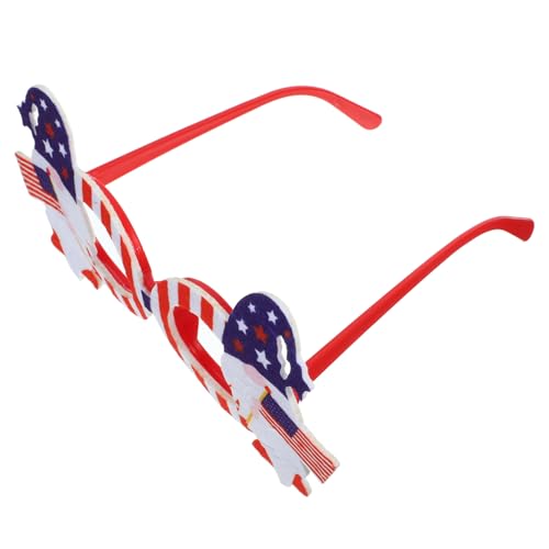 KOMBIUDA Patriotische Partybrille aus Stabilem Kunststoff und Vliesstoff Leichte Independence Day Eyewear für Erwachsene und Vielseitiges Foto Requisit für Patriotische Feiern und von KOMBIUDA