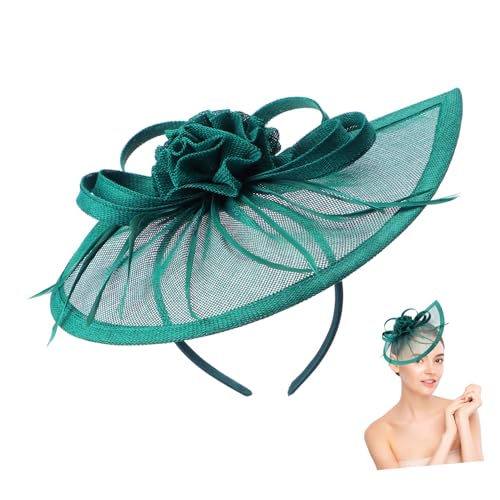 KOMBIUDA Retro Fascinator Haarreif für Damen Eleganter Netzstoff Tops Hut in Festlicher Kopfschmuck für Hochzeit Cocktail und Teeparty Braut und Abendveranstaltung KOMBIUDA Retro Fascinator Haarreif für Damen Eleganter Netzstoff Tops Hut in Festlicher Kopfschmuck für Hochzeit Cocktail und Teeparty Braut und Abendveranstaltung von KOMBIUDA
