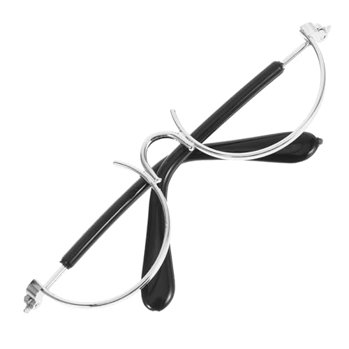 KOMBIUDA Retro Vintage Miniatur Sonnenbrille Metall Rand Puppenbrille Halbrand Transparente Brille für Mini Puppen Kostüm Zubehör Party von KOMBIUDA