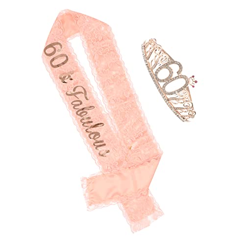 KOMBIUDA Schärpe und Tiara für Frauen Geburtstag Roségoldene Krone und Schärpe Party Dekoration und Fotorequisiten für Unvergessliche Feiern KOMBIUDA Schärpe und Tiara für Frauen Geburtstag Roségoldene Krone und Schärpe Party Dekoration und Fotorequisiten für Unvergessliche Feiern von KOMBIUDA