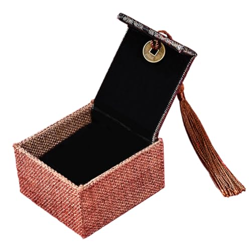 KOMBIUDA Schmuckaufbewahrungsbox im Retro Stil Vielseitige Schmuckschatulle für Ohrringe und Ringe und Platzsparende Lösung für Nachttisch Aufbewahrung von KOMBIUDA