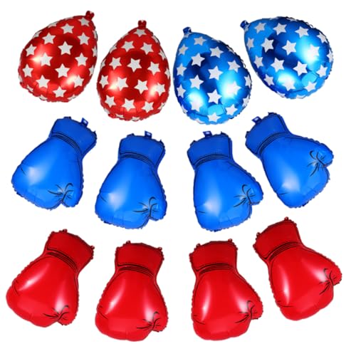 KOMBIUDA Teiliges Boxhandschuh Folienballons Aufblasbare Boxhandschuhe und Sandsackform Robuste Pvc-material Einfache Inflation Jungen Geburtstag Wrestling Party Dekoration für Drinnen und von KOMBIUDA