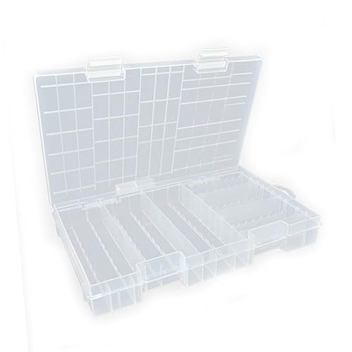 KOMBIUDA Transparente Batterien Aufbewahrungsbox Doppelschichtige Sortierbox für Aa Aaa Leicht Kompakt für Aa Batterien für Ordnung Schutz von KOMBIUDA