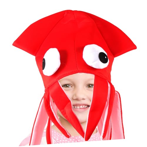 KOMBIUDA Velours Squid Hut Party Requisite Weiches Material Lustiger Cartoon Kopfschmuck Für Erwachsene Performance Fasching Karneval von KOMBIUDA