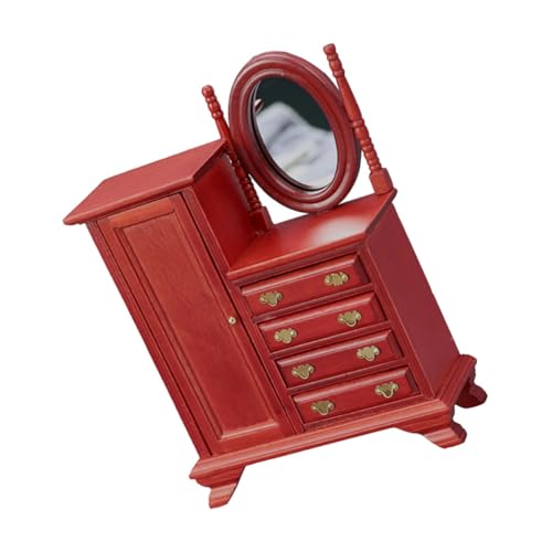 KOMBIUDA Vintage Kommode Retro kommode kleinmöbel Antiker Schminktisch Exquisite Dekoration Vintage Schminktisch kommode Vintage Kleiner schminktisch Mini-Möbel Schminktisch Holz rot KOMBIUDA Vintage Kommode Retro kommode kleinmöbel Antiker Schminktisch Exquisite Dekoration Vintage Schminktisch kommode Vintage Kleiner schminktisch Mini-Möbel Schminktisch Holz rot von KOMBIUDA