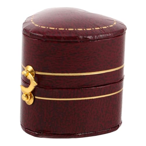 KOMBIUDA Vintage Mini Schmuckbox Herzform Kleine Schmuckorganizer Tragbare Schmuckschatulle Für Ringe Und Accessoires Damen Und Mädchen Reise Etui von KOMBIUDA