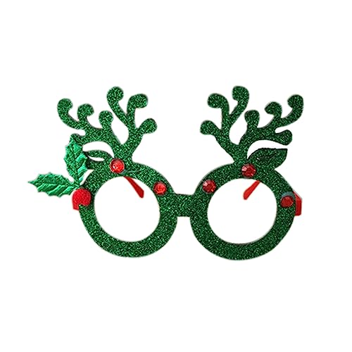 KOMBIUDA Brillengestell Weihnachtsbrille 2020 Rentier-Brille weihnachtsfeier geschenke Weihnachts-Sonnenbrille Dekor Gläser weihnachtsdeko glitzernde brillen Weihnachten schmücken von KOMBIUDA