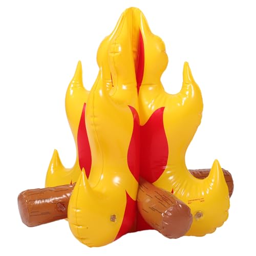 KOMBIUDA Kompaktes Aufblasbares Lagerfeuer Für Kinder Schöner Aufblasbarer Lagerfeuer-Feuerwehrauto-Ballon von KOMBIUDA