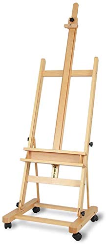 KOMFGT Große Staffeleien, Bodenaussteller, Leinwand, Präsentationsständer, großes Studio, Kunst, Malerei, Staffelei, Leinwand, Poster, Regal mit Rad P von KOMFGT