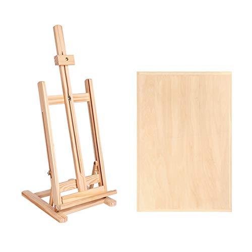 KOMFGT Multifunktions-Staffelei, Ständer, Ausstellungsstaffelei für Bilderrahmen, Staffelei für Teller, Holz, Desktop, Staffelei + 8 K Zeichenbrett von KOMFGT