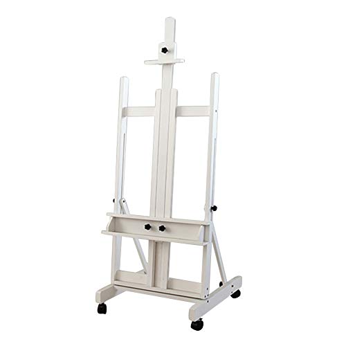 KOMFGT Multifunktions-Staffelei für Teller, bodenstehend, groß, Holz, Öl, Staffelei, Werbescheid, Regal, verstellbar, 145–232 cm, Weiß KOMFGT Multifunktions-Staffelei für Teller, bodenstehend, groß, Holz, Öl, Staffelei, Werbescheid, Regal, verstellbar, 145–232 cm, Weiß von KOMFGT