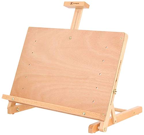 KOMFGT Skizzen-Box, Staffelei, Leinwand, Ständer, tragbar, höhenverstellbar, Schreibtisch-Staffelei, professionelle Poster, Tischstaffelei von KOMFGT