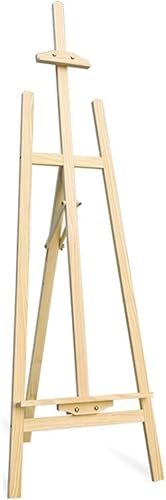 KOMFGT Staffelei, 1,45 m, Massivholz, Skizzenhalterung, Ölstaffelei, Holz, faltbar, multifunktional, für Erwachsene KOMFGT Staffelei, 1,45 m, Massivholz, Skizzenhalterung, Ölstaffelei, Holz, faltbar, multifunktional, für Erwachsene von KOMFGT
