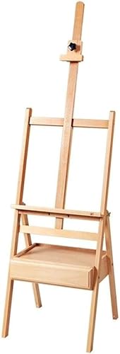 KOMFGT Staffelei Artisten Staffelei, stabiler H-Rahmen, Bodenstaffelei, Präsentationsständer mit Aufbewahrungsschublade, Leinwände bis zu 92 cm Höhe KOMFGT Staffelei Artisten Staffelei, stabiler H-Rahmen, Bodenstaffelei, Präsentationsständer mit Aufbewahrungsschublade, Leinwände bis zu 92 cm Höhe von KOMFGT