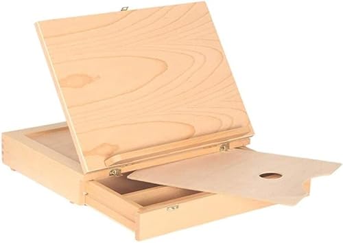 KOMFGT Staffelei Tisch Skizze Box Staffelei Tragbare Staffelei mit Schubladen und Palette für Anfänger Künstler von KOMFGT