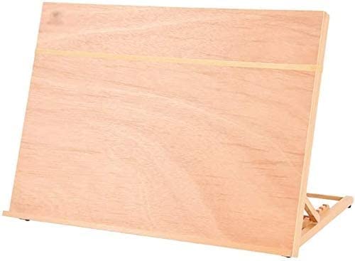 KOMFGT Verstellbare Tischstaffelei, Schreibtischstaffelei zum Malen, Basteln, Kalligraphie, Skizzieren, Zeichnen, Planung – aus Holz, 47 x 36 cm Staffelei von KOMFGT
