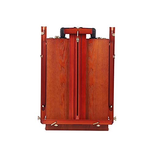 Outdoor-Staffelei, multifunktionale Holzstaffelei, Reisebox, Staffelei mit Rolle und Schublade, für Kinder und Erwachsene, 3 Farben von KOMFGT