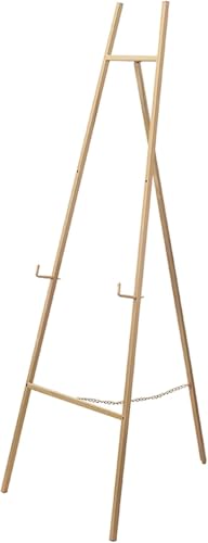 Staffelei, 118/148 cm hoch, verstellbar, bodenstehend, Kunststaffelei, goldener Metall-Posterhalter für Hochzeit, Party und Ausstellung (Gold, 50 x 148 cm) von KOMFGT