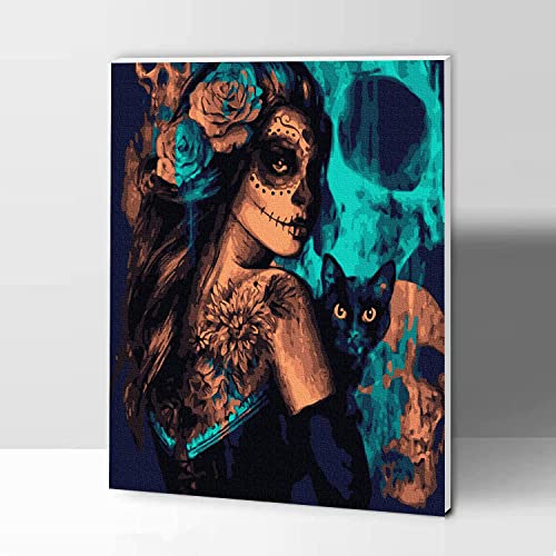 KOMKING Malen nach Zahlen für Kinder und Erwachsene mit Rahmen, DIY Acrylmalerei-Kits auf Leinwand, magische Katze 30,5 x 40,6 cm KOMKING Malen nach Zahlen für Kinder und Erwachsene mit Rahmen, DIY Acrylmalerei-Kits auf Leinwand, magische Katze 30,5 x 40,6 cm von KOMKING