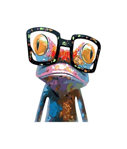 KOMKING Malen nach Zahlen für Erwachsene, Kinder, Anfänger, Malen nach Zahlen auf Leinwand, bunter Frosch, 40,6 cm x 50,8 cm KOMKING Malen nach Zahlen für Erwachsene, Kinder, Anfänger, Malen nach Zahlen auf Leinwand, bunter Frosch, 40,6 cm x 50,8 cm von KOMKING