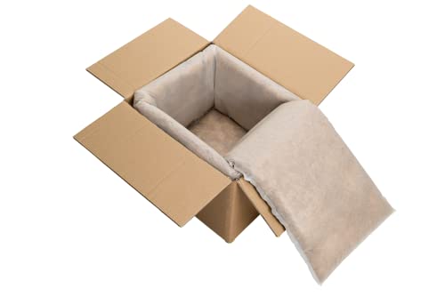 KOMPACKT nachhaltige Versandlösung Gesamtpaket JuteBox (24L) – bestehend aus Karton & Inlays - umweltfreundliche Isolierverpackung für den Lebensmittelversand von KOMPACKT