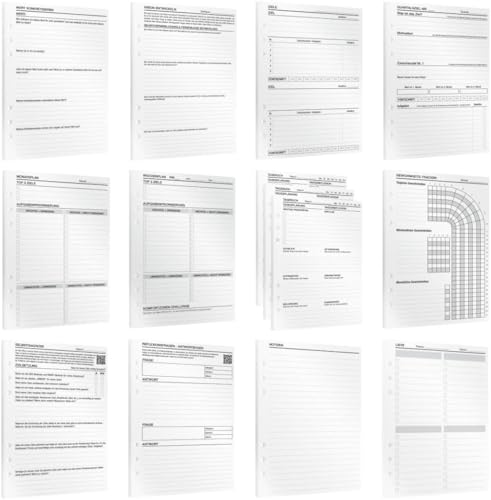 KOMPASS® Ringbuch A5 Nachfüllbar | Journaling-Set inkl. 304 Einlagen | Dankbarkeits-Tagebuch, Tagesplaner für mehr Achtsamkeit & Fokus | Bullet Journal Ringordner A5 Binder, To Do Planer, Notizbuch von KOMPASS