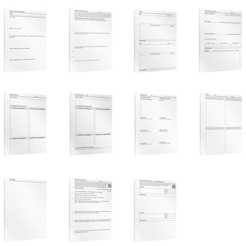 KOMPASS® Ringbuch A5 Nachfüllbar | Journaling-Set inkl. 304 Einlagen | Dankbarkeits-Tagebuch, Tagesplaner für mehr Achtsamkeit & Fokus | Bullet Journal Ringordner A5 Binder, To Do Planer, Notizbuch von KOMPASS