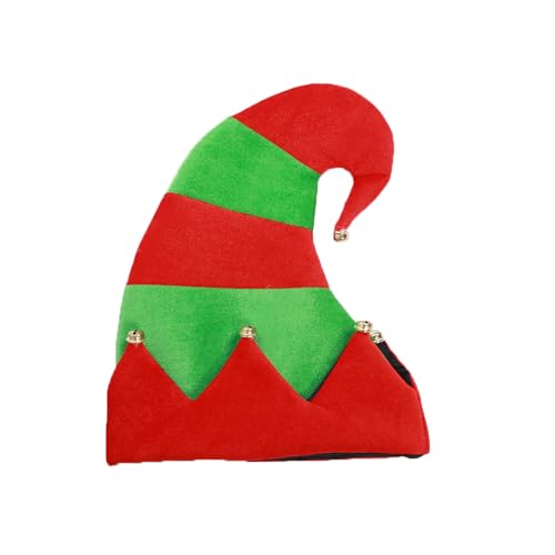 KOMUNJ 1 Stück Weihnachtsmütze Erwachsene Weihnachtsmütze, Weihnachtsmütze Kinder für Junge/Mädchen, Weihnachtsmütze Plüsch, Warm Weihnachtsmann Mütze(Zweifarbige Chilikappen) von KOMUNJ