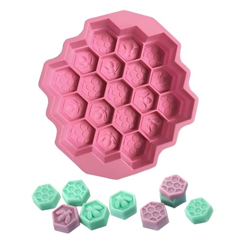 KOMUNJ Wabenform Silikon Eiswürfelformen Icing Silikonform Honig, 19 Waben, aus Silikon, Bienenwaben, für Seife, Bienenenwachs, Eis, Gelee, Schokolade, Kuchen, Fondant, Dekoration KOMUNJ Wabenform Silikon Eiswürfelformen Icing Silikonform Honig, 19 Waben, aus Silikon, Bienenwaben, für Seife, Bienenenwachs, Eis, Gelee, Schokolade, Kuchen, Fondant, Dekoration von KOMUNJ