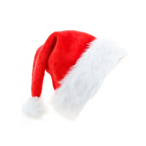 KOMUNJ Weihnachtsmütze Erwachsene Weihnachtsmütze, Weihnachtsmütze Kinder für Junge/Mädchen, Weihnachtsmütze Plüsch, Warm Weihnachtsmann Mütze (Haarige lange Kinderhüte) von KOMUNJ