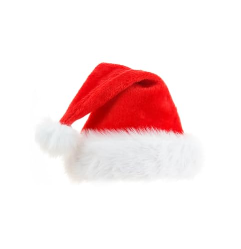KOMUNJ Weihnachtsmütze Erwachsene Weihnachtsmütze, Weihnachtsmütze Kinder für Junge/Mädchen, Weihnachtsmütze Plüsch, Warm Weihnachtsmann Mütze (Haariger langer Hut für Erwachsene) von KOMUNJ