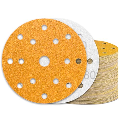 KONGMING Schleifpapier 150mm Klett 60 Stück 15 Loch Körnung 80 für Exzenterschleifer KONGMING Schleifpapier 150mm Klett 60 Stück 15 Loch Körnung 80 für Exzenterschleifer von KONGMING