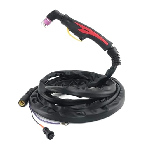 KONGMM Plasmaschneider, Luft-Plasma-Schneidepistole 60 A AG60 SG55 WSD60 3/5 m Lichtbogenbrenner for 18 mm Plasma-Schneidmaschinenbrenner für Edelstahl, Stahl und Aluminium(5m (16.4ft)) von KONGMM