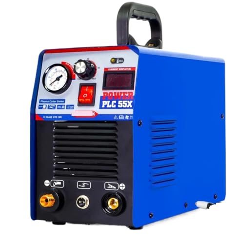 KONGMM Plasmaschneider, Plasmargon PLC55X CNC-Hochfrequenz-Plasmaschneidemaschine HF DC Luftplasmaschneider Schnittstärke 12 mm Sauber for Heimwerker für Edelstahl, Stahl und Aluminium von KONGMM