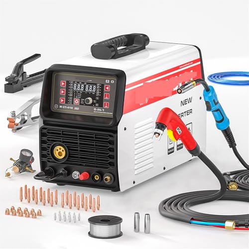KONGMM Plasmaschneider, Plasmaschneidemaschine mit MIG Wig MMA Nicht-HF Berührungsloses Schneiden Multiprozess-MIG-Schweißgerät Gas-/gasloses Schweißen für Edelstahl, Stahl und Aluminium KONGMM Plasmaschneider, Plasmaschneidemaschine mit MIG Wig MMA Nicht-HF Berührungsloses Schneiden Multiprozess-MIG-Schweißgerät Gas-/gasloses Schweißen für Edelstahl, Stahl und Aluminium von KONGMM