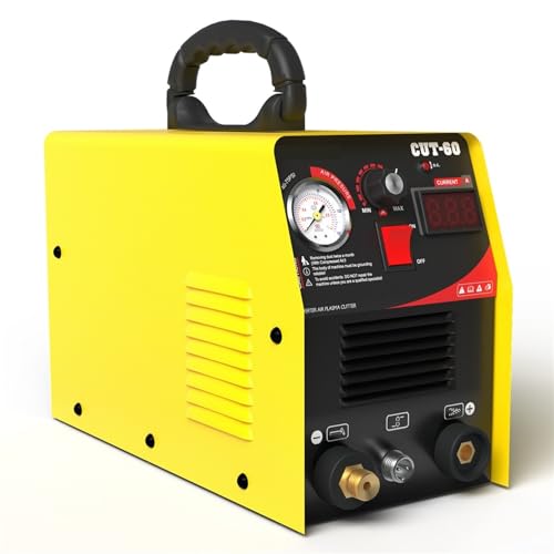 KONGMM Plasmaschneider, Plasmaschneider Cut60 HF Plasma-Metallschneidemaschine mit digitaler Steuerung IGBT Max. Schnittstärke 2/3 Zoll (18 mm) 60 Ampere für Edelstahl, Stahl und Aluminium von KONGMM